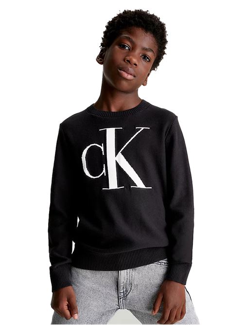 CALVIN KLEIN Logo sweater for children CALVIN KLEIN | CKIB0IB01961TBEH